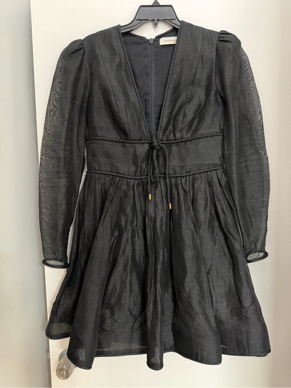Zimermann Black Tie-Waist Dress 2